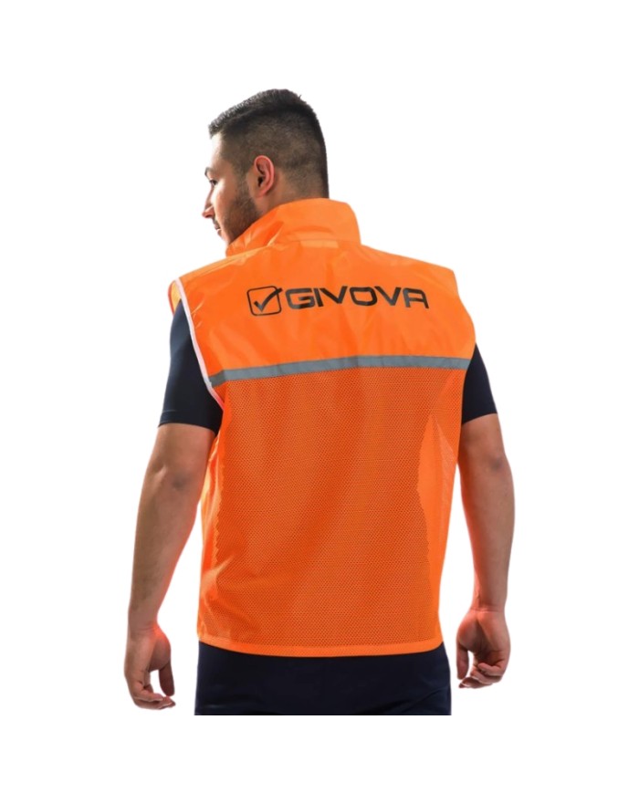 Casacca da Running Givova Allenamento Sport Smanicata Corsa Giallo Blu CT07