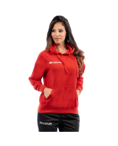 Felpa con Cappuccio Givova MA012 Felpata Unisex Tempo Libero Rosso Felpa con Cappuccio Givova MA012 Felpata Unisex Tempo Libero Rosso