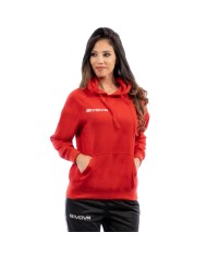 FELPA CON CAPPUCCIO NEW ROSSO Tg. XS