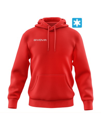 Felpa con Cappuccio Givova MA012 Felpata Unisex Tempo Libero Rosso Felpa con Cappuccio Givova MA012 Felpata Unisex Tempo Libero Rosso