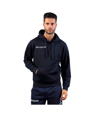 Felpa con Cappuccio Givova MA012 Felpata Unisex Tempo Libero Blu Felpa con Cappuccio Givova MA012 Felpata Unisex Tempo Libero Blu