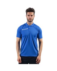 Polo Givova POCKET in Mesh PK01 Unisex Tempo Libero Padel Tennis Azzurro