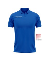 Polo Givova POCKET in Mesh PK01 Unisex Tempo Libero Padel Tennis Azzurro