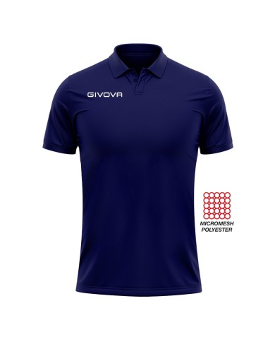 Polo Givova POCKET in Mesh PK01 Unisex Tempo Libero Padel Tennis Blu Polo Givova POCKET in Mesh PK01 Unisex Tempo Libero Padel Tennis Blu