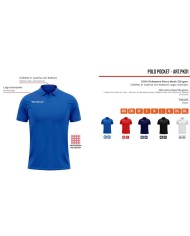 Polo Givova POCKET in Mesh PK01 Unisex Tempo Libero Padel Tennis Blu