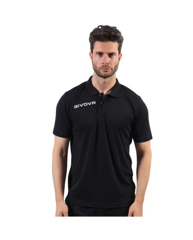 Polo Givova POCKET in Mesh PK01 Unisex Tempo Libero Padel Tennis Nero Polo Givova POCKET in Mesh PK01 Unisex Tempo Libero Padel Tennis Nero