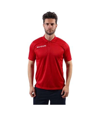 Polo Givova POCKET in Mesh PK01 Unisex Tempo Libero Padel Tennis Rosso Polo Givova POCKET in Mesh PK01 Unisex Tempo Libero Padel Tennis Rosso