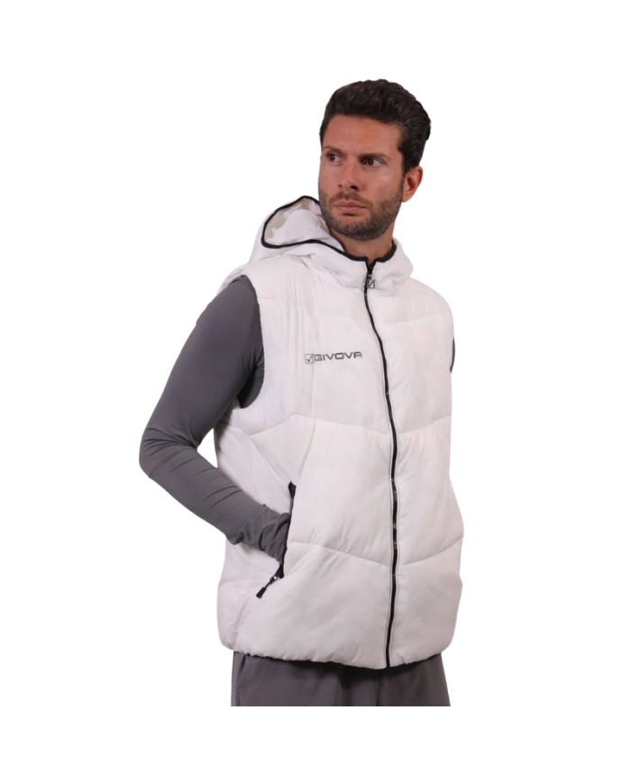 Giubbotto Smanicato CLOUD Givova SMF001 Unisex Tempo Libero Bianco