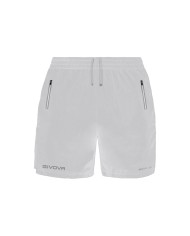 Bermuda TOP Givova FIT010 Unisex Fitness Running Allenamento Bianco