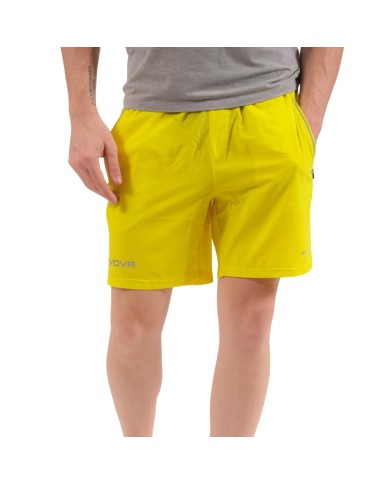 Bermuda TOP Givova FIT010 Unisex Fitness Running Allenamento Giallo Fluo Bermuda TOP Givova FIT010 Unisex Fitness Running Allenamento Giallo Fluo