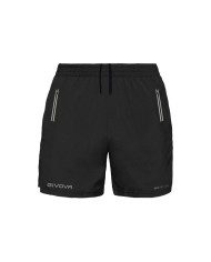 Bermuda TOP Givova FIT010 Unisex Fitness Running Allenamento Nero