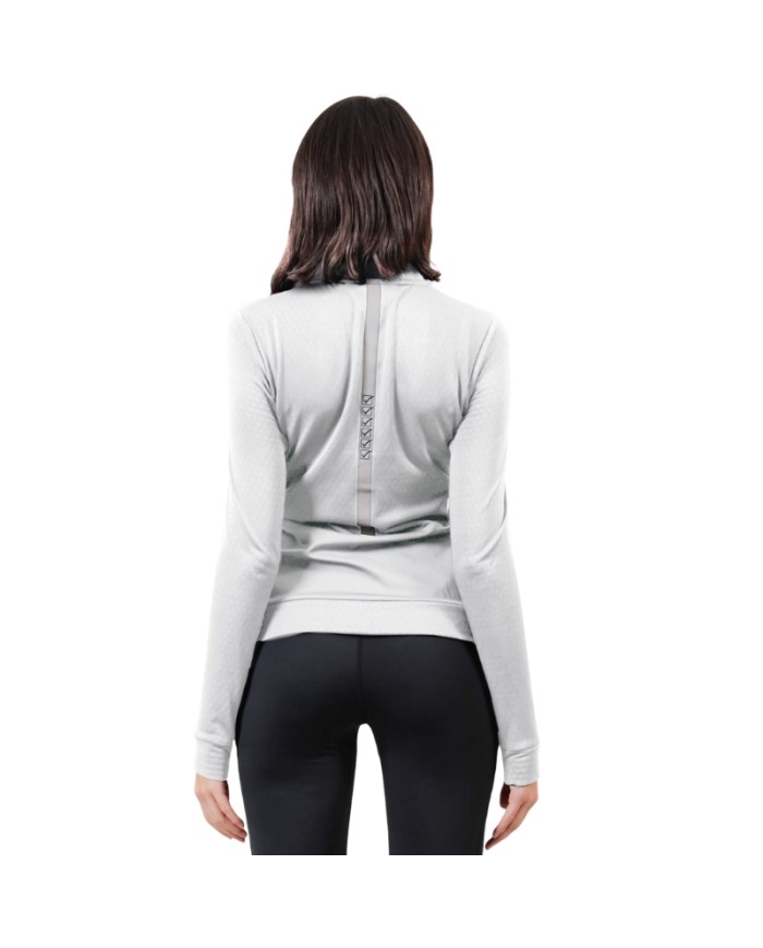 Felpa da Donna Givova ROLL FIT025 Fitness Running Allenamento Bianco