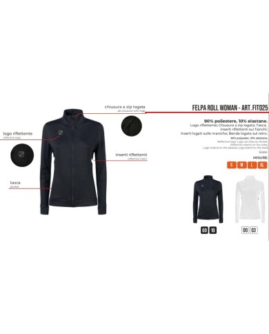 Felpa da Donna Givova ROLL FIT025 Fitness Running Allenamento Nero Felpa da Donna Givova ROLL FIT025 Fitness Running Allenamento Nero