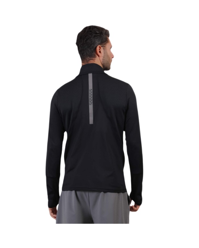 Felpa da Uomo Givova ROLL FIT026 Running Fitness Allenamento Nero