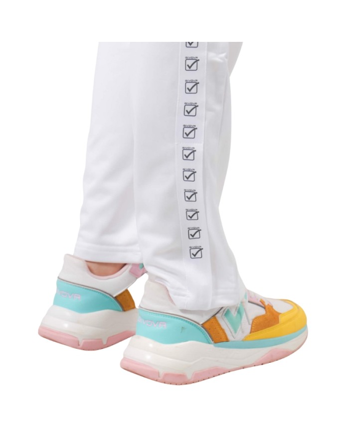Pantalone da Donna Givova DEA FIT024 Fitness Allenamento Bianco