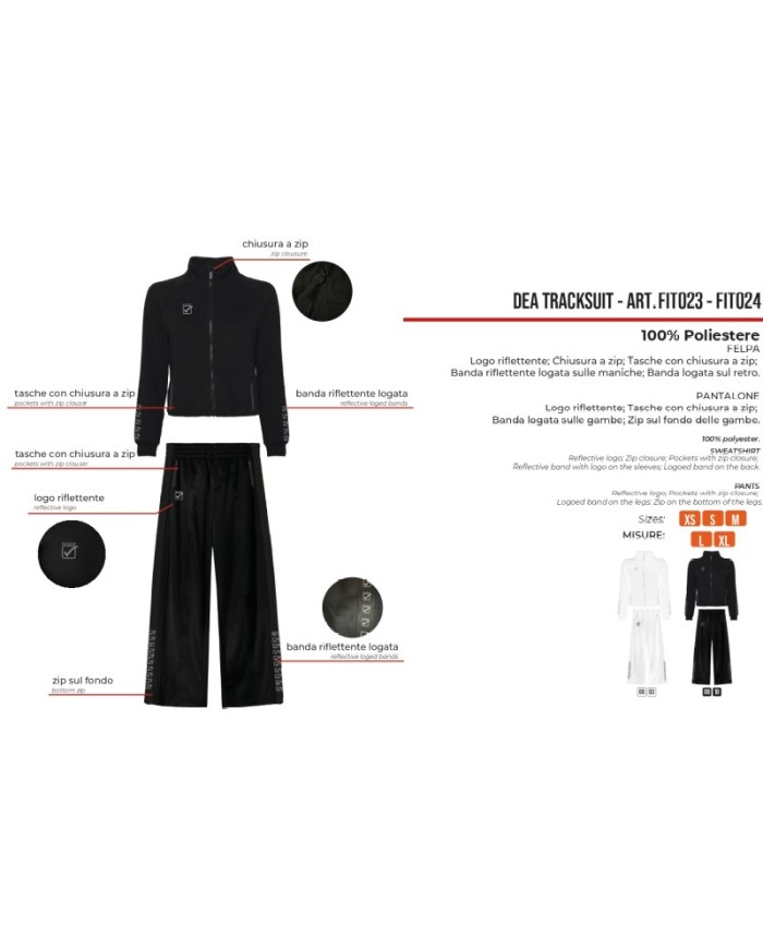 Pantalone da Donna Givova DEA FIT024 Fitness Allenamento Bianco