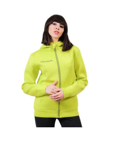 Giacca SCUBA Givova FIT027 Unisex Allenamento Fitness Running Giallo Fluo Giacca SCUBA Givova FIT027 Unisex Allenamento Fitness Running Giallo Fluo