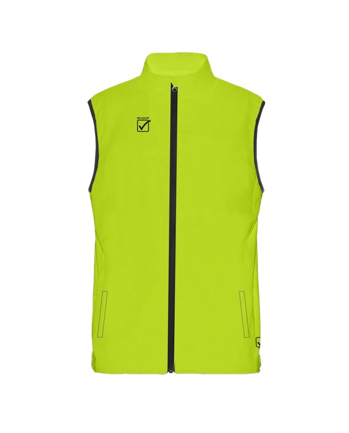 Gilet TECNICO RUNNING Givova FIT019 Allenamento Fitness Unisex Giallo Fluo