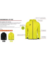 Giacca Antipioggia da Uomo RAIN RUNNING FIT022 Fitness Nero