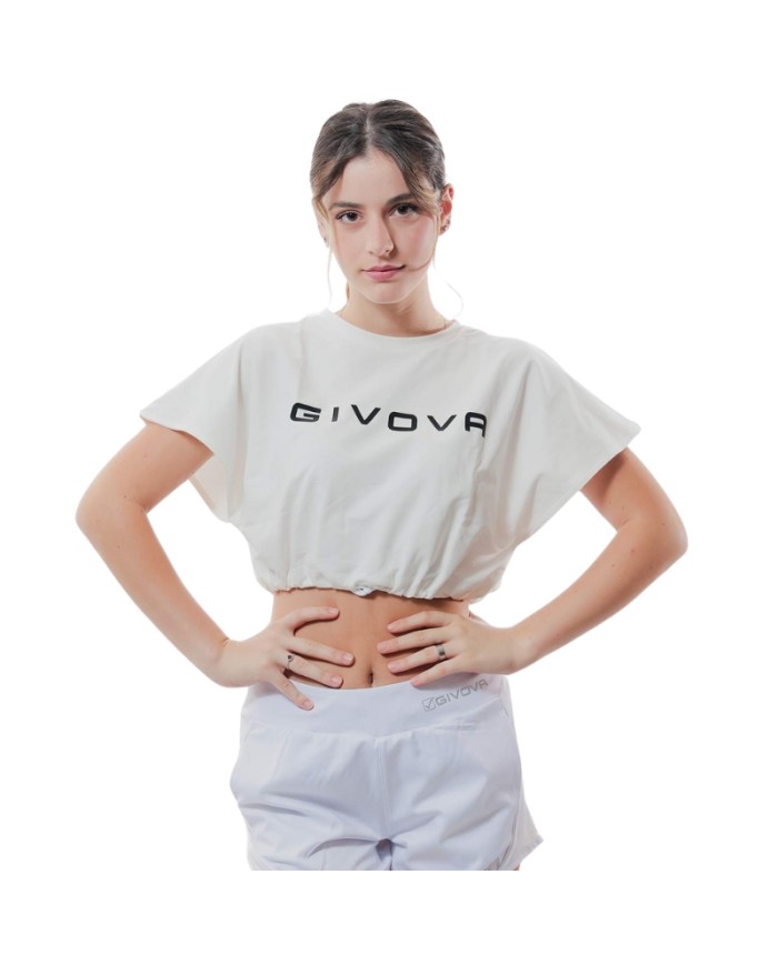 Maglia da Donna Givova SHIRT SCOLLO A BARCA FIT015 Fitness Bianco