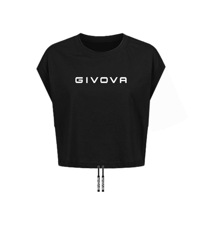 Maglia da Donna Givova SHIRT SCOLLO A BARCA FIT015 Fitness Nero