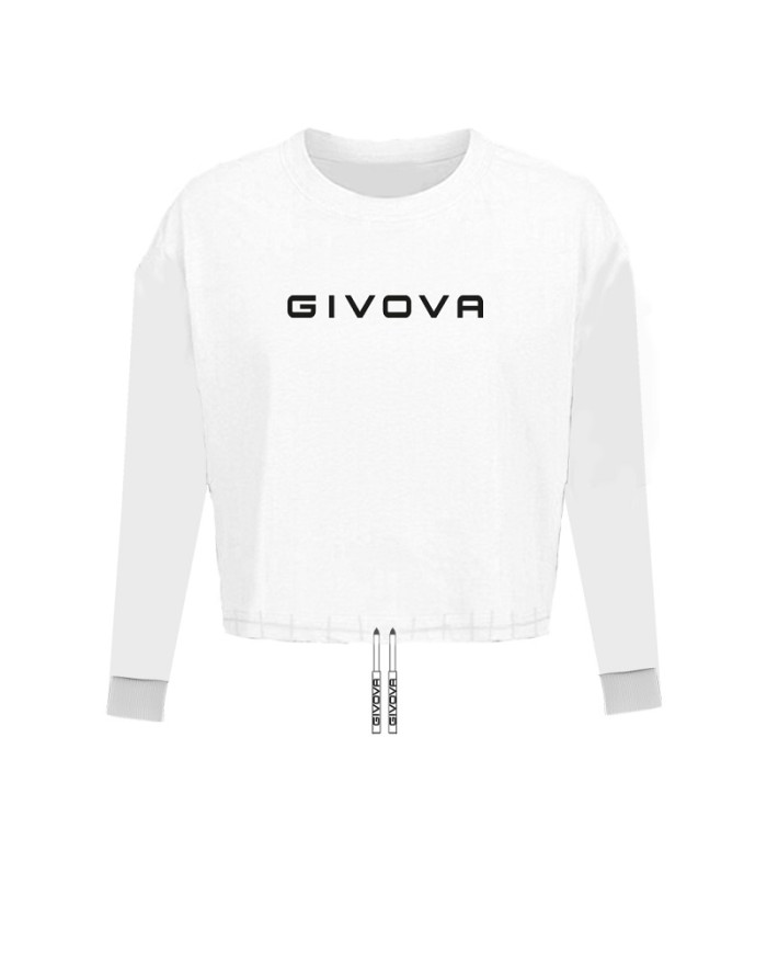 Maglia da Donna Givova SHIRT SCOLLO A BARCA Manica Lunga FIT016 Bianco