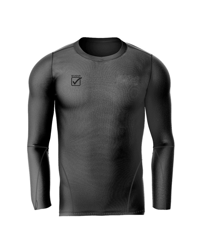 Maglia Tecnica da Uomo Givova SHIRT TOUCH FIT017 Fitness Allenamento Grigio