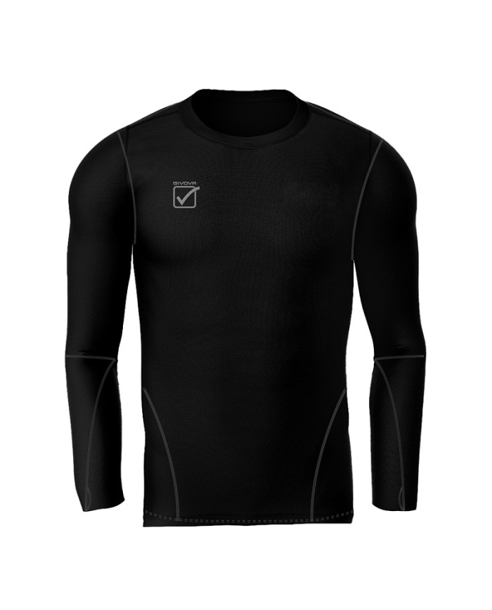 Maglia Tecnica da Uomo Givova SHIRT TOUCH FIT017 Fitness Allenamento Nera