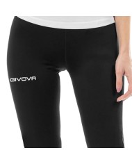 PANTALONE SLIM Givova P05 Running Fitness Allenamento Unisex Nero P050010