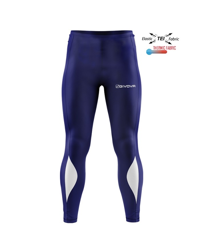 Pantalone Givova RUNNING LONG PANT LR03 Fitness Allenamento Unisex Blu Pantalone Givova RUNNING LONG PANT LR03 Fitness Allenamento Unisex Blu
