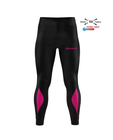 Pantalone Givova RUNNING LONG PANT LR03 Fitness Allenamento Unisex Nero Fuxia Pantalone Givova RUNNING LONG PANT LR03 Fitness Allenamento Unisex Nero Fuxia