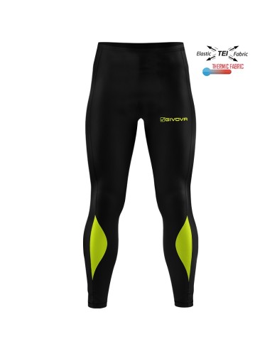 Pantalone Givova RUNNING LONG PANT LR03 Fitness Allenamento Unisex Nero Giallo Fluo Pantalone Givova RUNNING LONG PANT LR03 Fitness Allenamento Unisex Nero Giallo Fluo