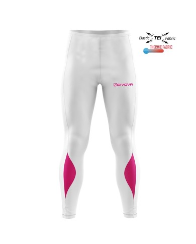 Pantalone Givova RUNNING LONG PANT LR03 Fitness Allenamento Unisex Bianco Fuxia Pantalone Givova RUNNING LONG PANT LR03 Fitness Allenamento Unisex Bianco Fuxia