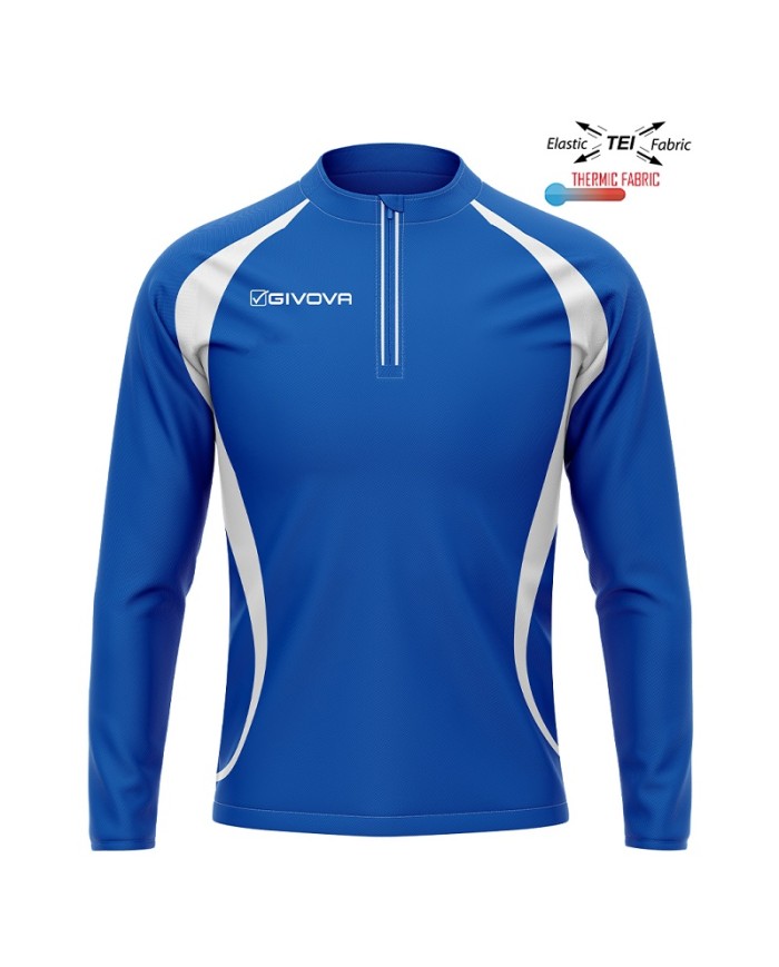 RUNNING SHIRT LONG Givova LR05 Maglia Tecnica Girocollo Unisex Azzurro