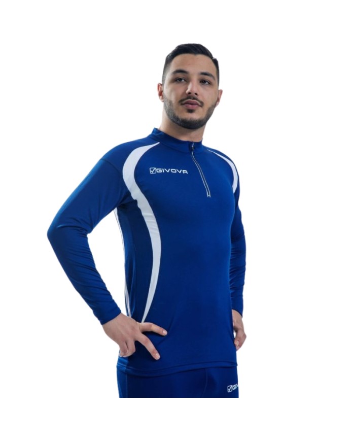 RUNNING SHIRT LONG Givova LR05 Maglia Tecnica Girocollo Unisex Blu