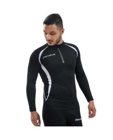 RUNNING SHIRT LONG Givova LR05 Maglia Tecnica Girocollo Unisex Nero RUNNING SHIRT LONG Givova LR05 Maglia Tecnica Girocollo Unisex Nero