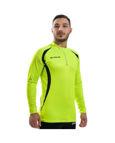 RUNNING SHIRT LONG Givova LR05 Maglia Tecnica Girocollo Unisex Giallo Fluo Nero RUNNING SHIRT LONG Givova LR05 Maglia Tecnica Girocollo Unisex Giallo Fluo Nero