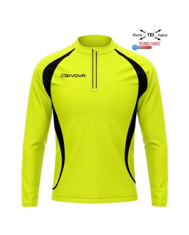 RUNNING SHIRT LONG Givova LR05 Maglia Tecnica Girocollo Unisex Giallo Fluo Nero RUNNING SHIRT LONG Givova LR05 Maglia Tecnica Girocollo Unisex Giallo Fluo Nero