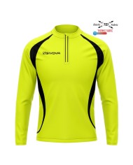 RUNNING SHIRT LONG Givova LR05 Maglia Tecnica Girocollo Unisex Giallo Fluo Nero RUNNING SHIRT LONG Givova LR05 Maglia Tecnica Girocollo Unisex Giallo Fluo Nero