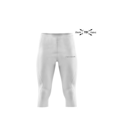 RUNNING PINOCCHIETTO Givova LR02 Fitness Allenamento Unisex Bianco RUNNING PINOCCHIETTO Givova LR02 Fitness Allenamento Unisex Bianco