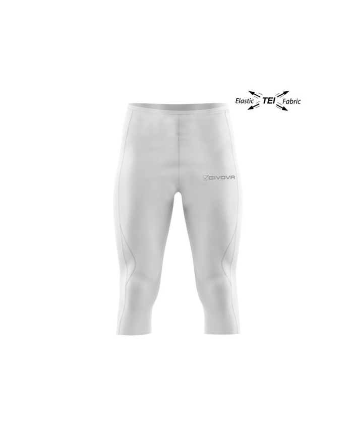 RUNNING PINOCCHIETTO Givova LR02 Fitness Allenamento Unisex Bianco RUNNING PINOCCHIETTO Givova LR02 Fitness Allenamento Unisex Bianco