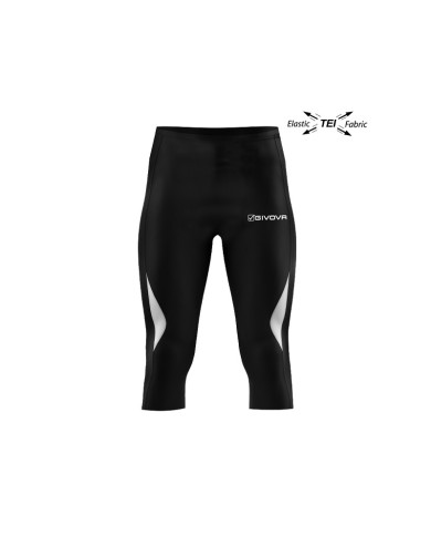 RUNNING PINOCCHIETTO Givova LR02 Fitness Allenamento Unisex Nero RUNNING PINOCCHIETTO Givova LR02 Fitness Allenamento Unisex Nero