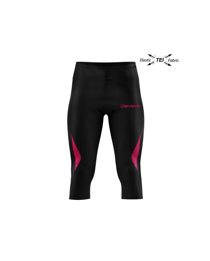 RUNNING PINOCCHIETTO Givova LR02 Fitness Allenamento Unisex Nero Fuxia