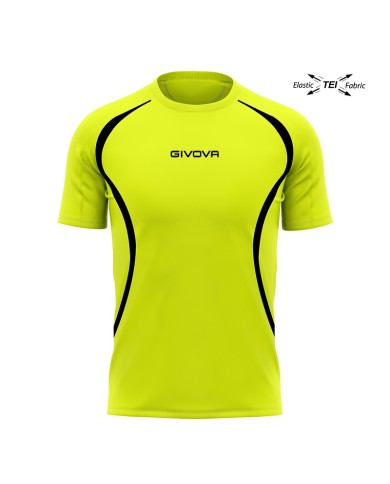 RUNNING SHIRT Givova LR04 Maglia Tecnica Girocollo Vari Colori Giallo Fluo Nero RUNNING SHIRT Givova LR04 Maglia Tecnica Girocollo Vari Colori Giallo Fluo Nero