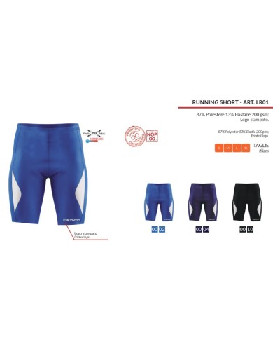 RUNNING SHORT Givova LR01 Fitness Allenamento Unisex Azzurro RUNNING SHORT Givova LR01 Fitness Allenamento Unisex Azzurro