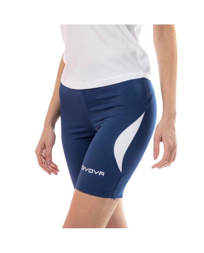 RUNNING SHORT Givova LR01 Fitness Allenamento Unisex Blu