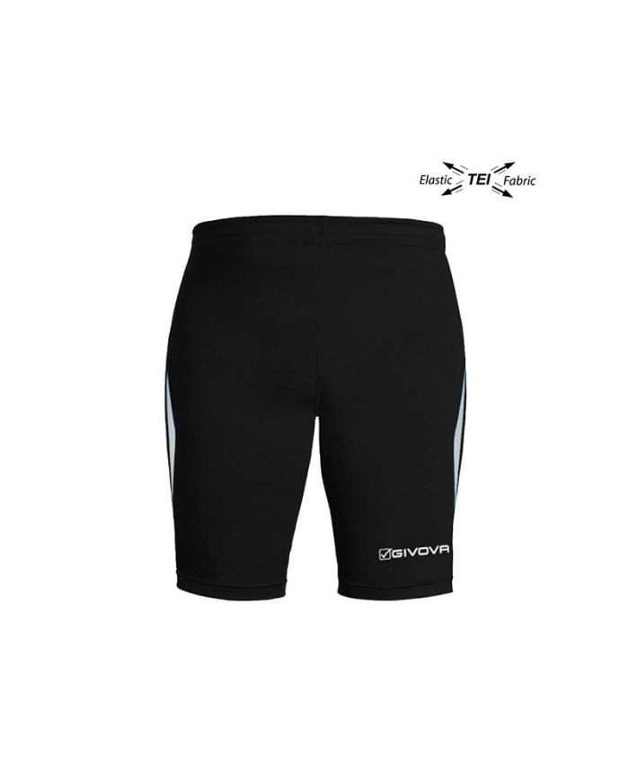 RUNNING SHORT Givova LR01 Fitness Allenamento Unisex Nero