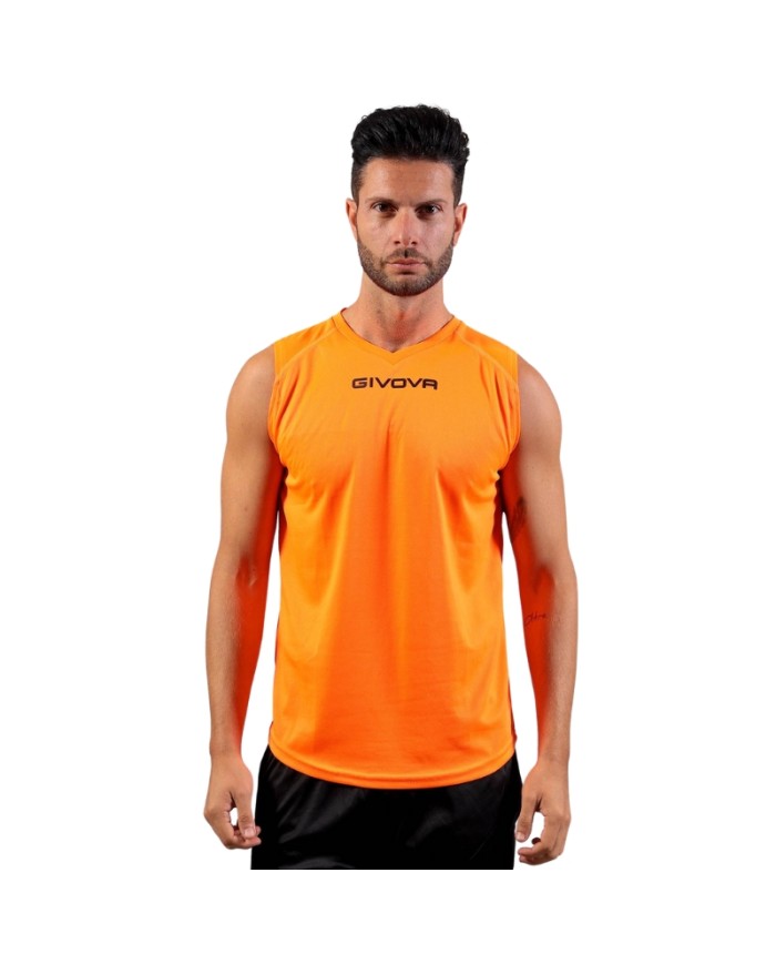 SHIRT SMANICATO GIVOVA ONE ARANCIO FLUO Tg. 2XL