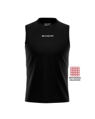 Shirt SMANICATO ONE Givova MAC02 Canotta Unisex Sport Nero MAC020010 Shirt SMANICATO ONE Givova MAC02 Canotta Unisex Sport Nero MAC020010