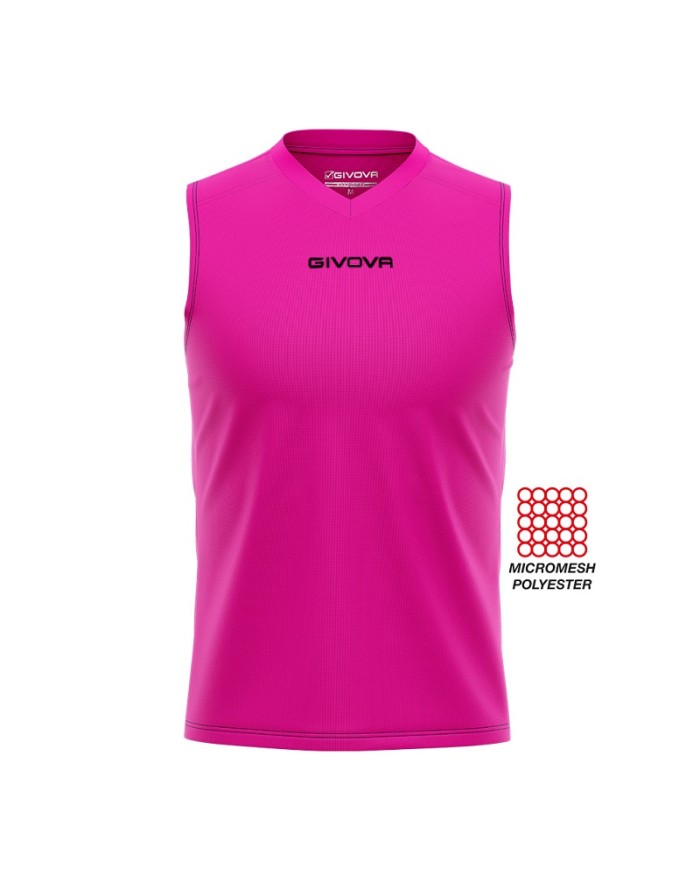 Shirt SMANICATO ONE Givova MAC02 Canotta Unisex Sport Fuxia MAC020028 Shirt SMANICATO ONE Givova MAC02 Canotta Unisex Sport Fuxia MAC020028
